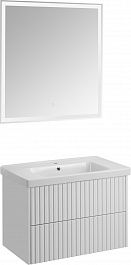 ASB-Woodline Мебель для ванной Риола 80 подвесная белая – фотография-2